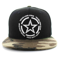 SM661 Texas State Snapback (Black & Military Camo)