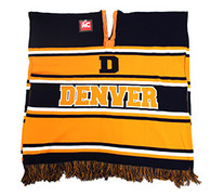 WP010 Winter Denver Poncho (Navy & Orange)