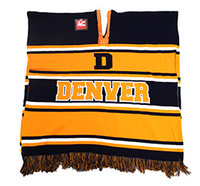WP010 Winter Denver Poncho (Navy & Orange)