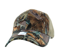 VP022 Blank Mesh Back Trucker Velcro Cap #6 (Hunting Camo & Khaki)