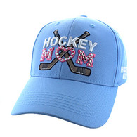 VM764 Hockey Mom Cotton Velcro Cap (Solid Sky Blue)
