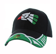 VM421 Mexico Eagle Baseball Velcro Cap (Black & Kelly Green)