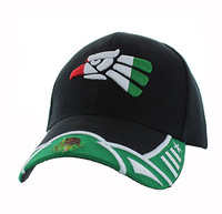VM421 Mexico Eagle Baseball Velcro Cap (Black & Kelly Green)