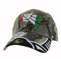 VM421 Mexico Eagle Baseball Velcro Cap (Hunting Camo & Black)