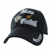 VM027 Man Of Faith Velcro Cap (Solid Black)