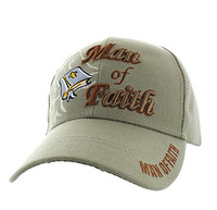VM027 Man Of Faith Velcro Cap (Solid Khaki)