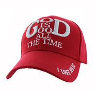 VM193 God is Good Velcro Cap (Solid Red)