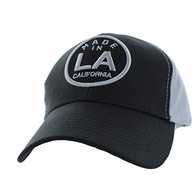 VM798 Los Angeles Cotton Velcro Cap (Black & Grey)