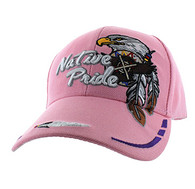 VM291 Native Pride Eagle Velcro Cap (Solid Light Pink)