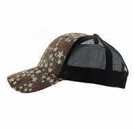 VP006 Blank Plain Mesh Trucker Baseball Cap Hat (Brown & Black)