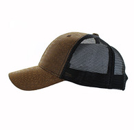 plain brown baseball cap