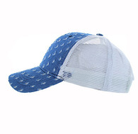 VP807 Blank Plain Mesh Trucker Baseball Cap Hat (Blue & Black)