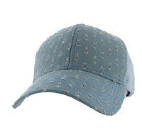 VP807 Blank Plain Mesh Trucker Baseball Cap Hat (Sky Blue & Black)