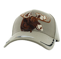 VM589 Native Pride Moose Velcro Cap (Solid Khaki)