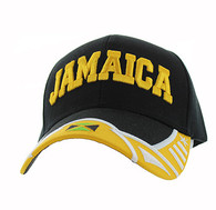 VM421 Jamaica Country Velcro Cap (Black & Yellow)