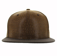 SP154 Blank Plain Snapback Cap Hat (Brown & Brown)