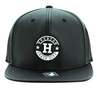 SM581 Houston City Snapback (Black & Black)