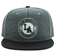 SM804 Los Angeles City Snapback (Charcoal & Black)