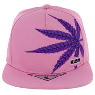 SM818 Marijuana Snapback Cap (Pink & Purple)