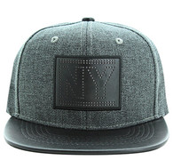 SM839 New York City Snapback (Charcoal & Black)