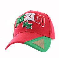 VM417 Mexico Velcro Cap (Red & Kelly Green)