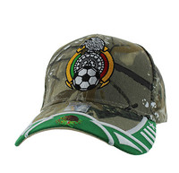 VM421 Mexico Soccer Velcro Cap (Hunting Camo & Kelly Green)