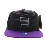 SM852 Baltimore City Snapback (Black & Purple)