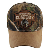 VM644 Cowboy Cotton Velcro Cap (Hunting Camo & Brown)