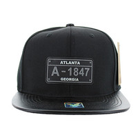 SM860 Atlanta City Snapback (Black & Black)