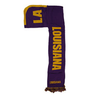 WS010 Lousiana Hoodie Scarf (Purple & Gold)