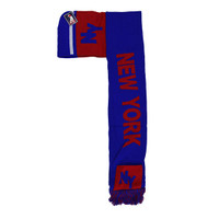 WS030 New York Hoodie Scarf (Royal & Red)