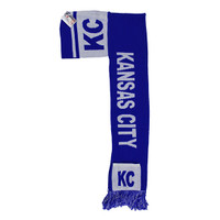 WS030 Kansas City Hoodie Scarf (Royal & White)