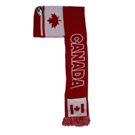 WS030 Canada Hoodie Scarf (Red & White)