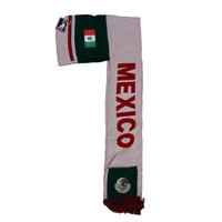 WS030 Mexico Hoodie Scarf (White & Kelly Green)