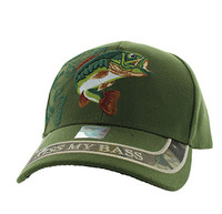 VM008 Kiss My Bass Velcro Cap (Solid Olive)