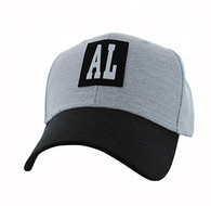 VM525 Alabama State Velcro Cap (Light Grey & Black)