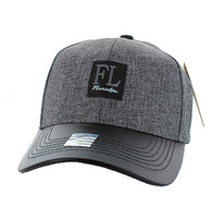 VM859 Florida State Baseball Hat Cap (Charcaol & Black)
