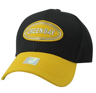 VM815 Green Bay City Baseball Hat Cap (Black & Gold)