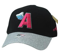 VM919 A Wing Cotton Baseball Cap (Black & Silver)