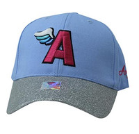 VM919 A Wing Cotton Baseball Cap (Sky Blue & Silver)