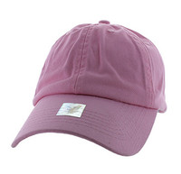 BP080 Washed Cotton Polo Style Caps (Solid Light Pink)