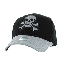 VM938 Skull Velcro Cap (Black & Silver)