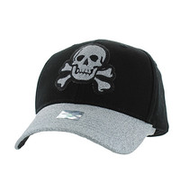 VM938 Skull Velcro Cap (Black & Silver)