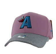 VM919 A Wing Cotton Baseball Cap (Light Pink & Silver)