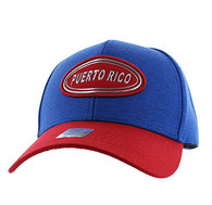 VM815 Puerto Rico Baseball Cap Hat (Royal & Red)