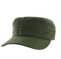 VP085 Washed Cotton Castro Caps (Olive)