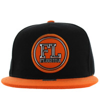 SM984 Florida State Snapback Cap (Black & Orange)