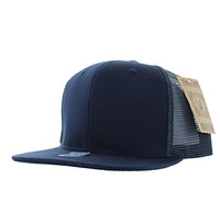 SP029 Plain Cotton Mesh Trucker Cap (Solid Navy)