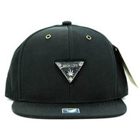 SM969 High Life Snapback Cap (Solid Black)