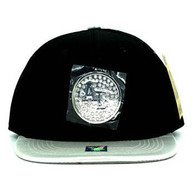 SM889 Alabama Snapback Cap (Black & Silver)